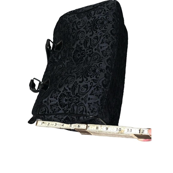 Black floral Tassel Suede Embroidery Pattern Handbag - Picture 4 of 12